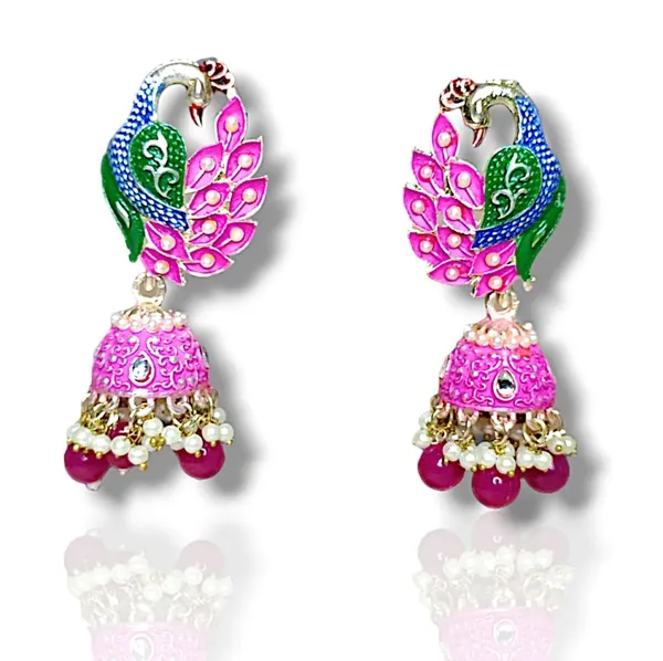 Pink_Premium_Alloy_Earrings_For_Women