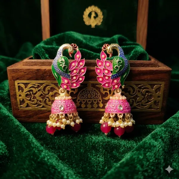 Pink_Premium_Alloy_Earrings_For_Women