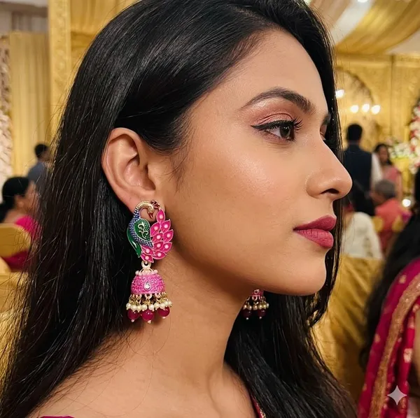 Pink_Premium_Alloy_Earrings_For_Women