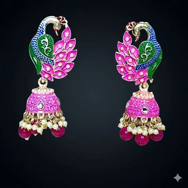 Pink_Premium_Alloy_Earrings_For_Women