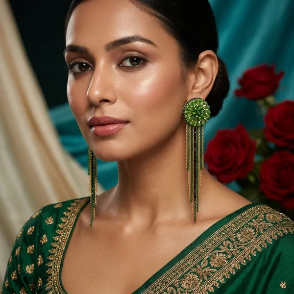 Green_Premium_Alloy_Earrings_For_Women