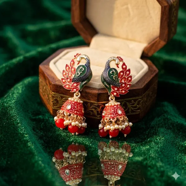 Red_Premium_Alloy_Earrings_For_Women