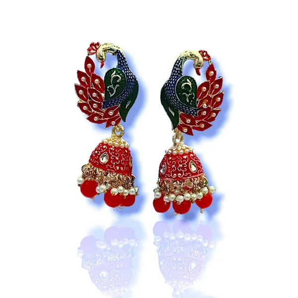Red_Premium_Alloy_Earrings_For_Women