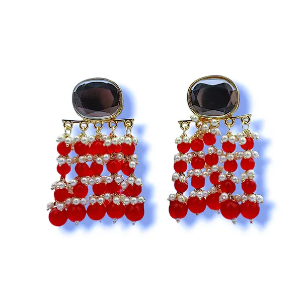Red_Premium_Alloy_Earrings_For_Women
