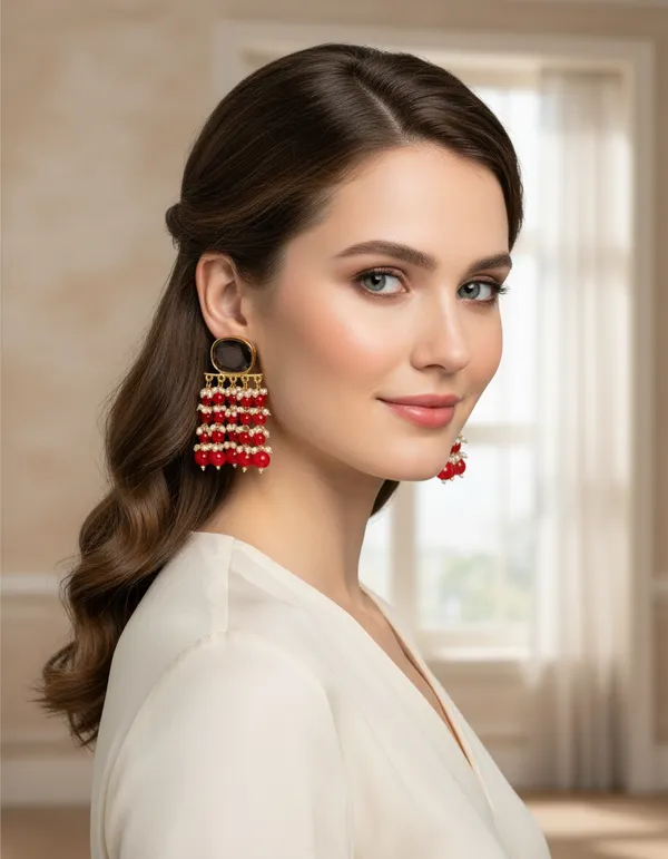 Red_Premium_Alloy_Earrings_For_Women