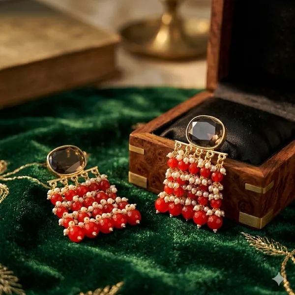 Red_Premium_Alloy_Earrings_For_Women