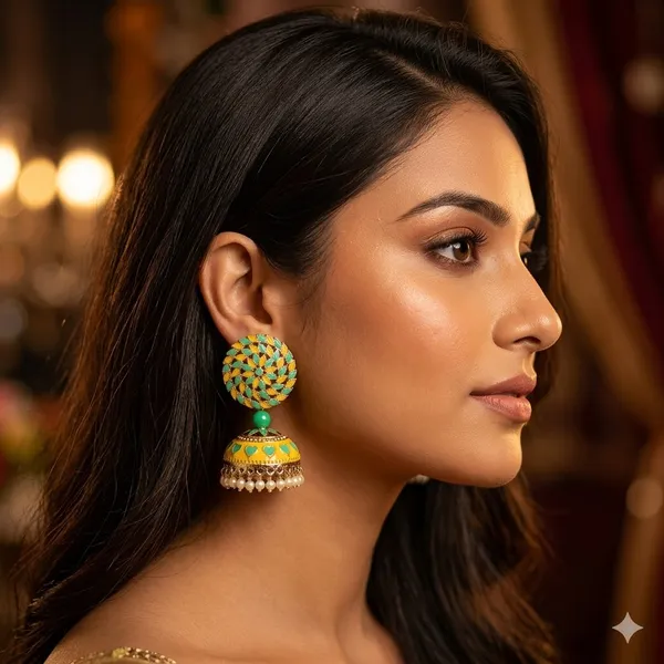 Yellow_Pista_Premium_Alloy_Earrings_For_Women
