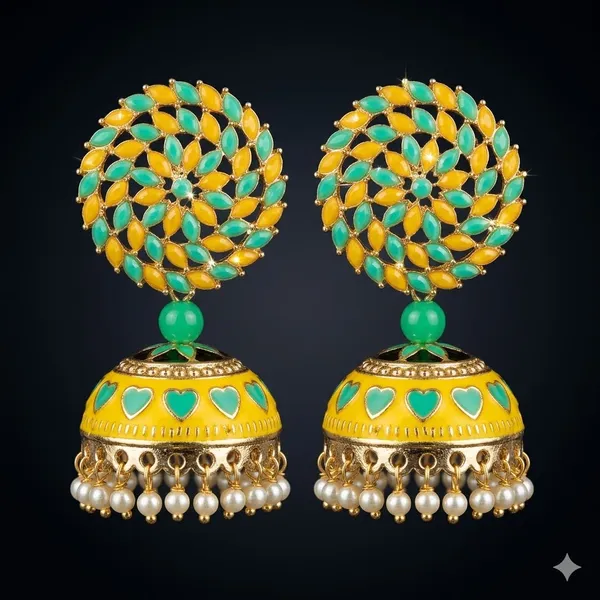 Yellow_Pista_Premium_Alloy_Earrings_For_Women