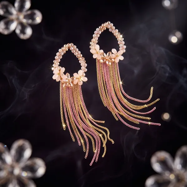 Pink_Premium_Alloy_Earrings_For_Women