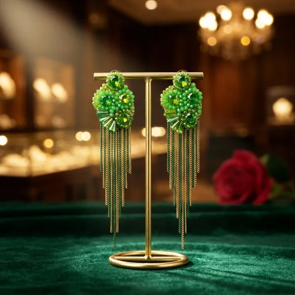 Green_Premium_Alloy_Earrings_For_Women