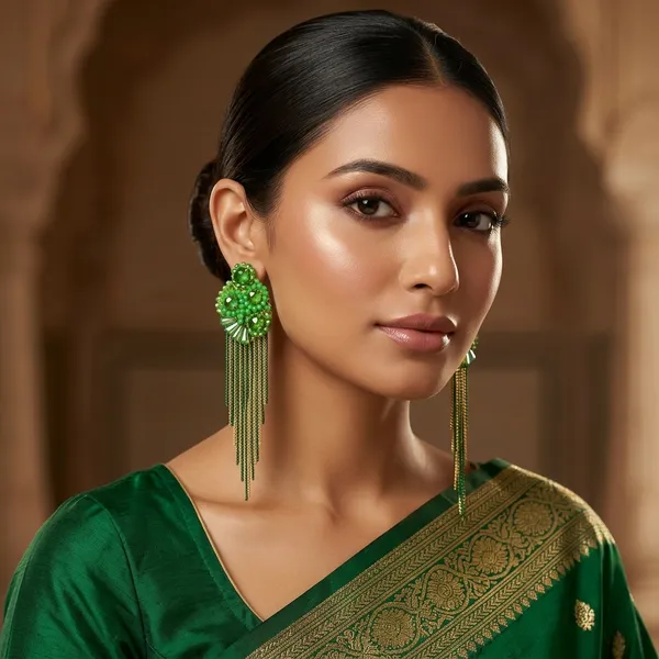 Green_Premium_Alloy_Earrings_For_Women