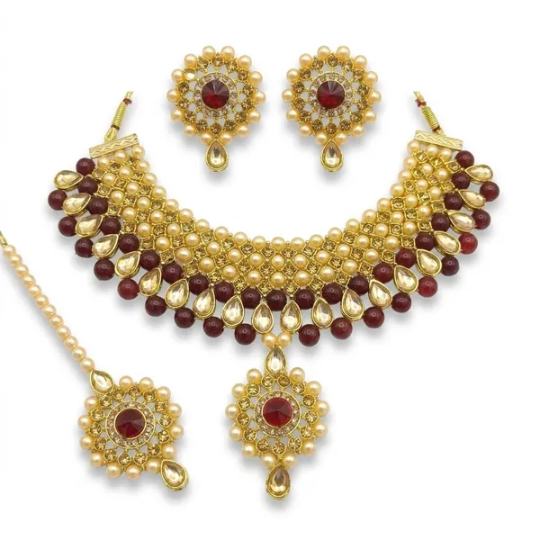 Maroon_Premium_Alloy_Necklace_Sets_For_Women