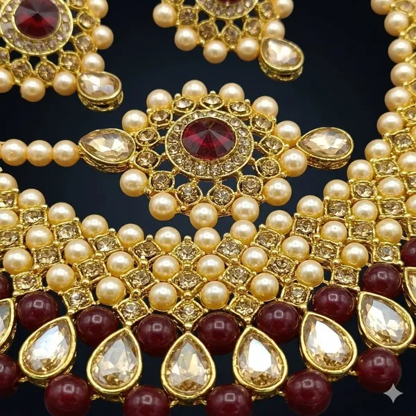 Maroon_Premium_Alloy_Necklace_Sets_For_Women