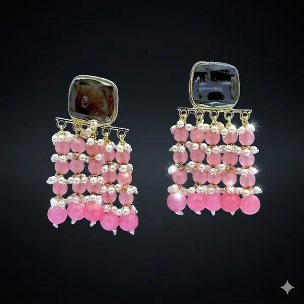 Pink_Premium_Alloy_Earrings_For_Women