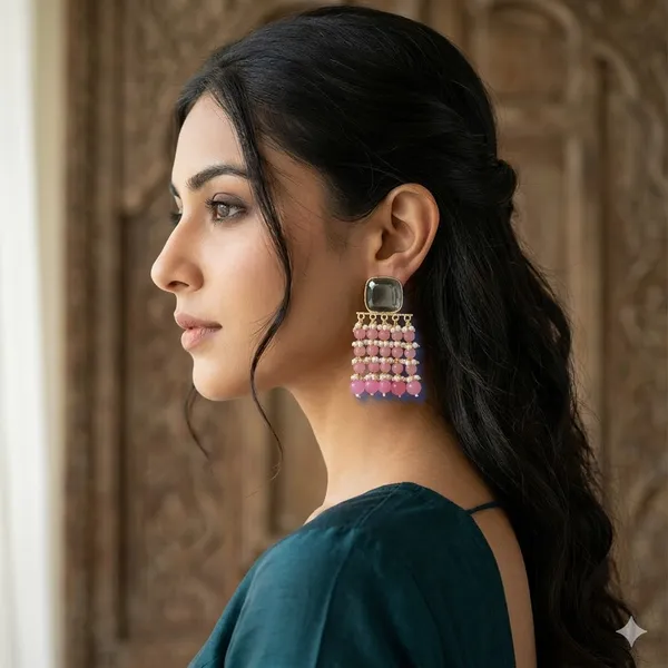 Pink_Premium_Alloy_Earrings_For_Women