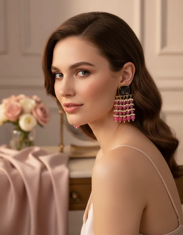 Pink_Premium_Alloy_Earrings_For_Women