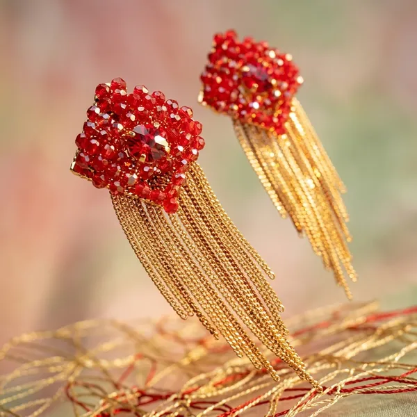 Red_Premium_Alloy_Earrings_For_Women