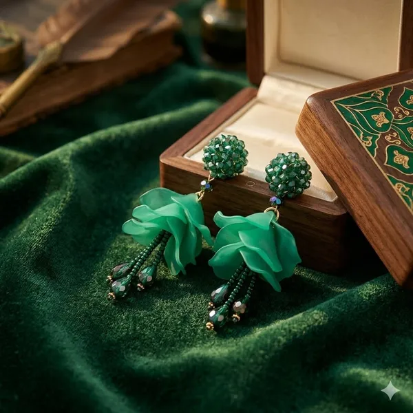 Green_Premium_Alloy_Earrings_For_Women