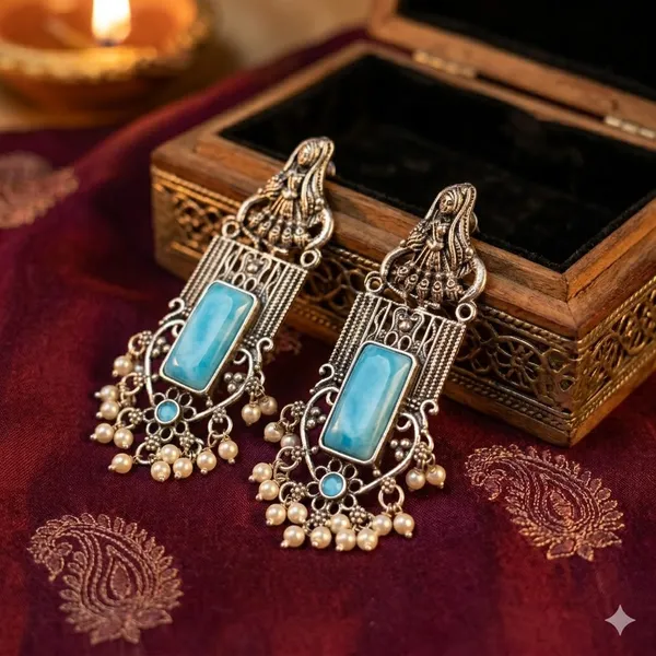 Sky_Blue_Premium_Alloy_Earrings_For_Women