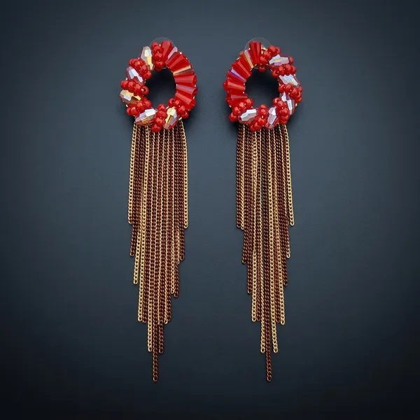 Red_Premium_Alloy_Earrings_For_Women