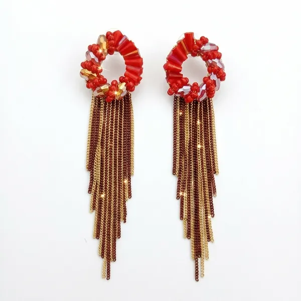 Red_Premium_Alloy_Earrings_For_Women