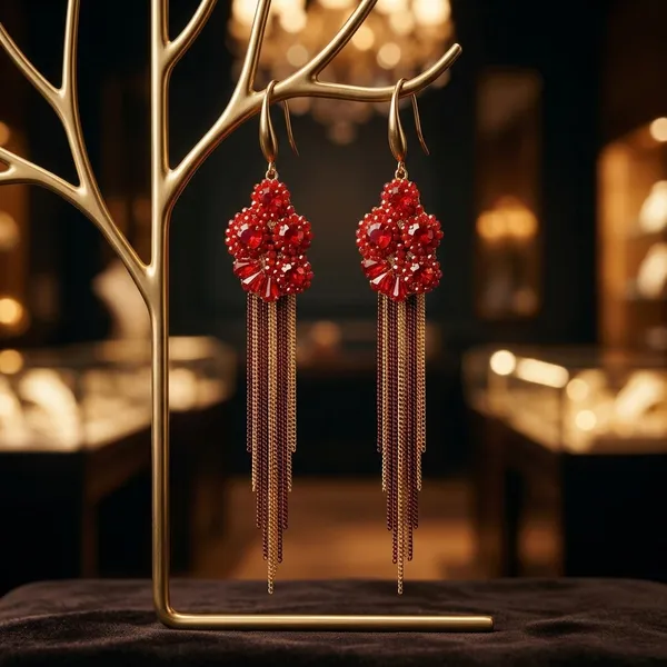 Red_Premium_Alloy_Earrings_For_Women