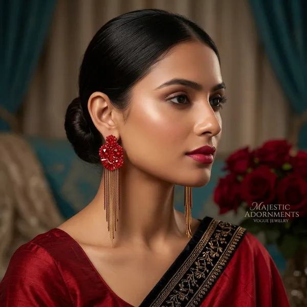 Red_Premium_Alloy_Earrings_For_Women