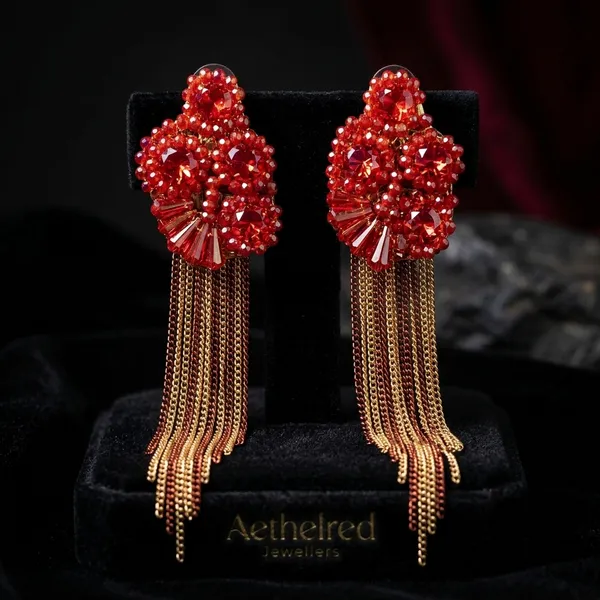 Red_Premium_Alloy_Earrings_For_Women