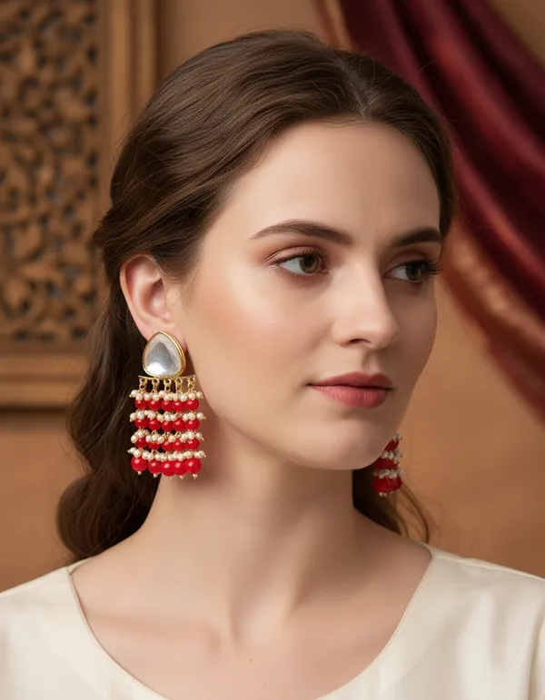 Red_Premium_Alloy_Earrings_For_Women
