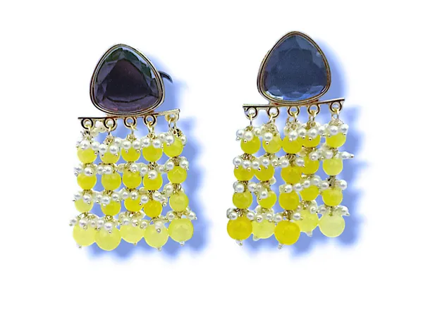Yellow_Premium_Alloy_Earrings_For_Women