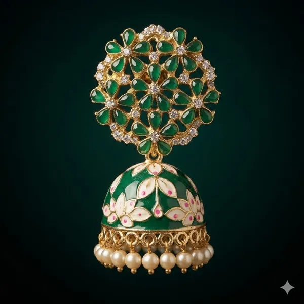 Green_Premium_Alloy_Earrings_For_Women