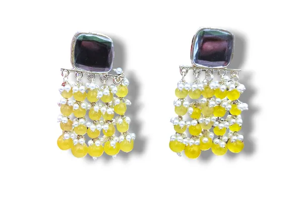Yellow_Premium_Alloy_Earrings_For_Women