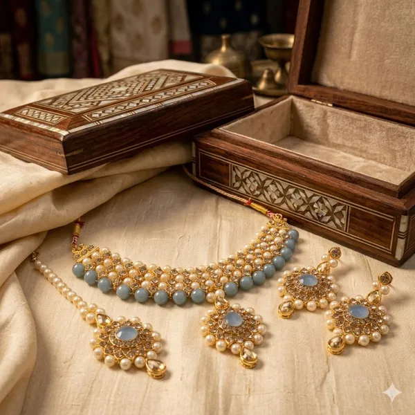 Blue_Premium_Alloy_Necklace_Sets_For_Women