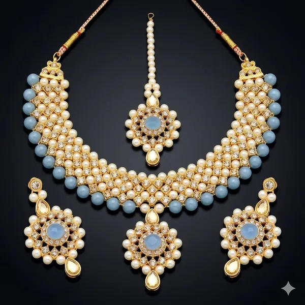 Blue_Premium_Alloy_Necklace_Sets_For_Women