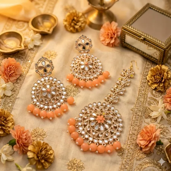 Peach_Premium_Alloy_Maang_Tika_Sets_For_Women