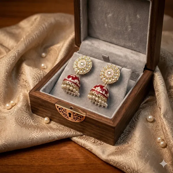 Red_Premium_Alloy_Earrings_For_Women