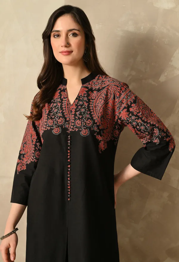 Black_Cross_Stitch_Printed_Co_Ord_Set_For_Women