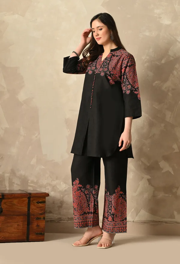 Black_Cross_Stitch_Printed_Co_Ord_Set_For_Women