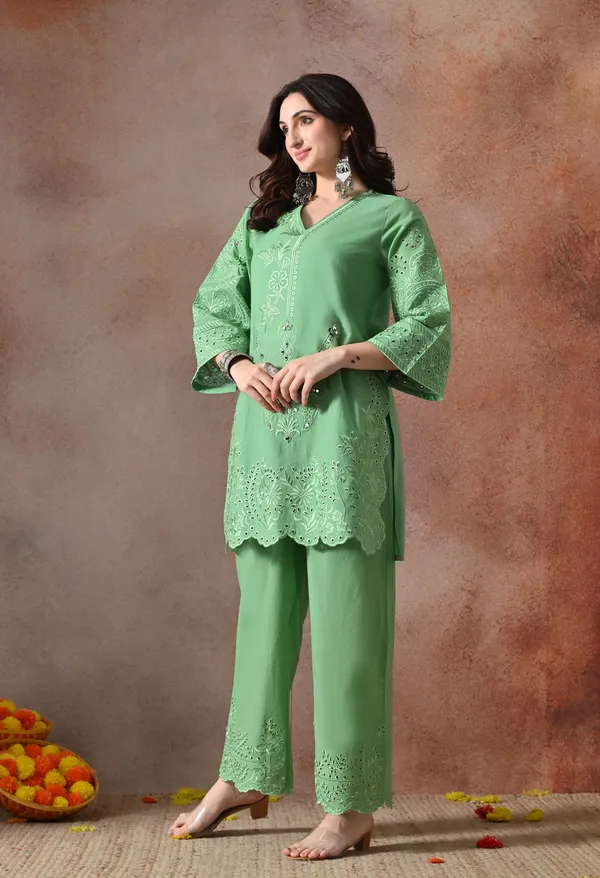 Green_Schiffli_Cutwork_Pakistani_Co-Ord_Set_For_Women