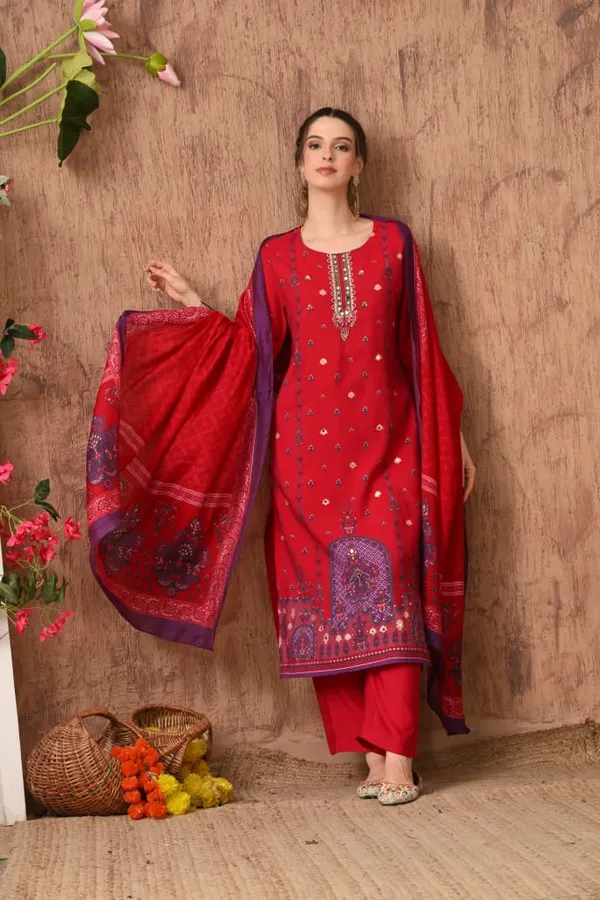 Peach_Cotton_Handwork_Kurta_Set_For_Women