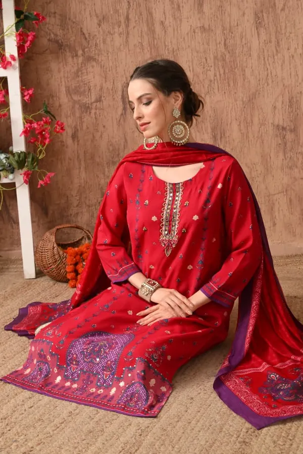 Peach_Cotton_Handwork_Kurta_Set_For_Women