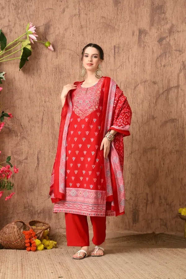 Pink_Cotton_Handwork_Kurta_Set_For_Women