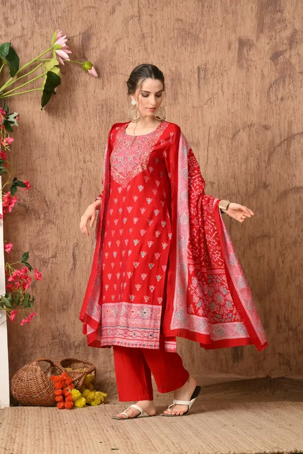 Pink_Cotton_Handwork_Kurta_Set_For_Women