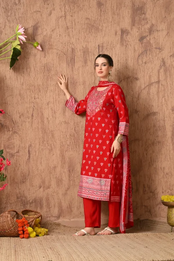 Pink_Cotton_Handwork_Kurta_Set_For_Women