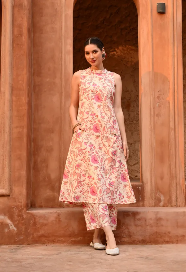 Multicolor_Cotton_Button_Co-Ord_Set_For_Women