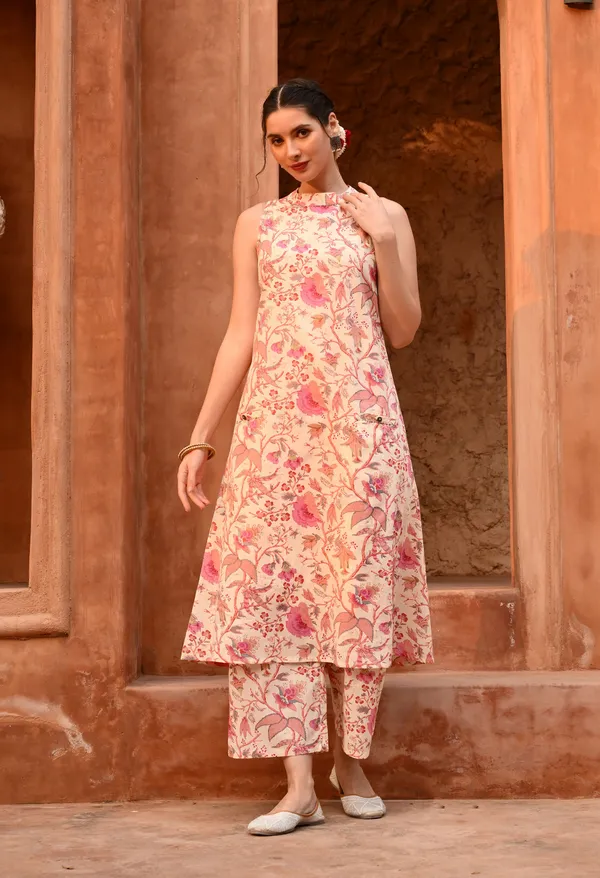 Multicolor_Cotton_Button_Co-Ord_Set_For_Women