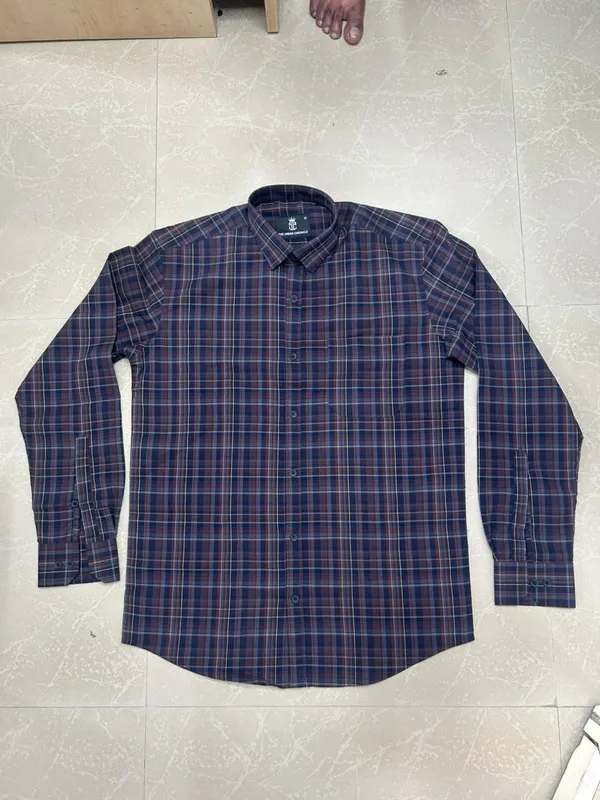 Multicolor_Pure_Cotton_Checkered_Full_Sleeve_Casual_Shirt_For_Men