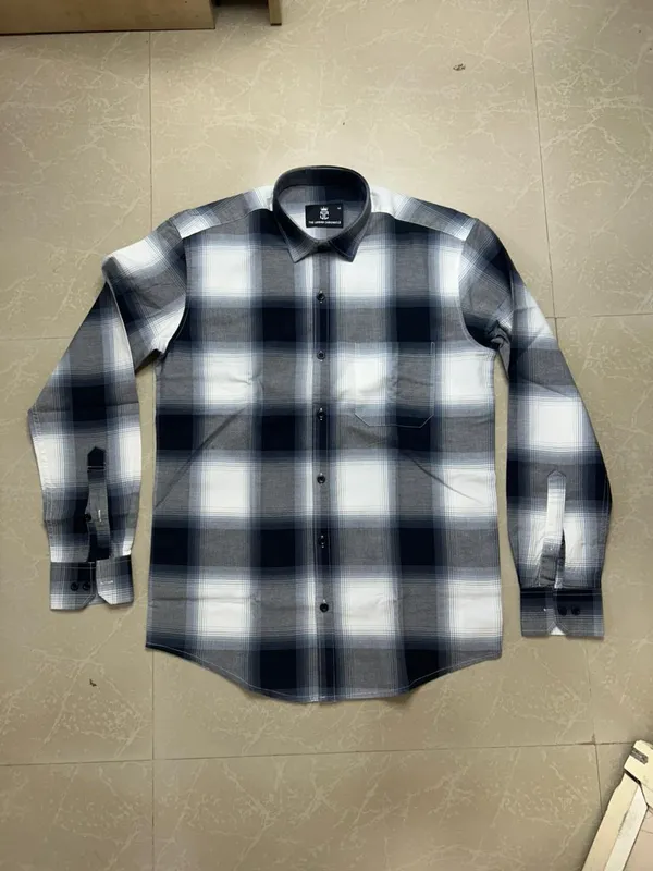 Multicolor_Pure_Cotton_Checkered_Long_Sleeve_Casual_Shirt_For_Men