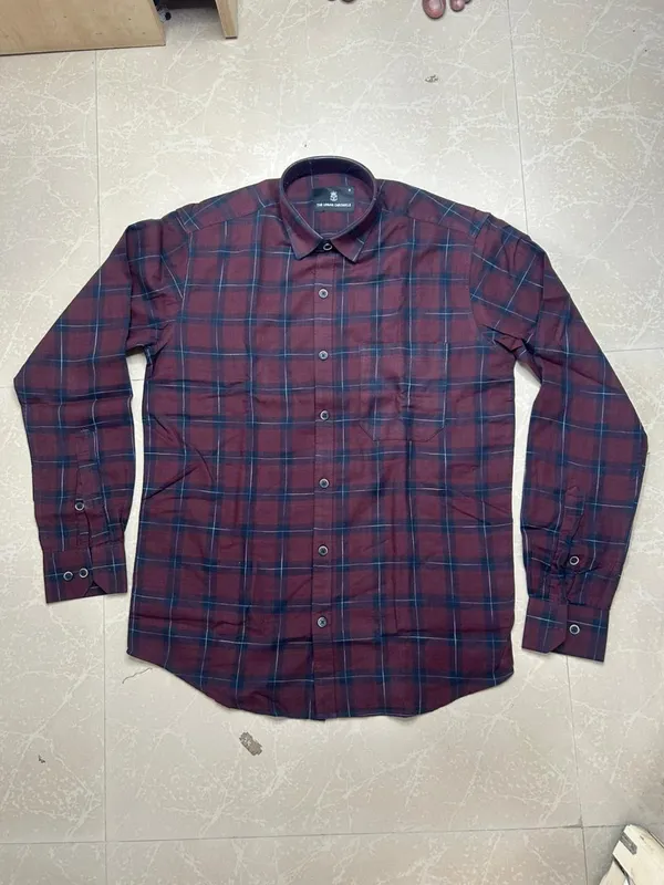 Multicolor_Pure_Cotton_Checkered_Full_Sleeve_Formal_Plaid_Pattern_Shirt_For_Men