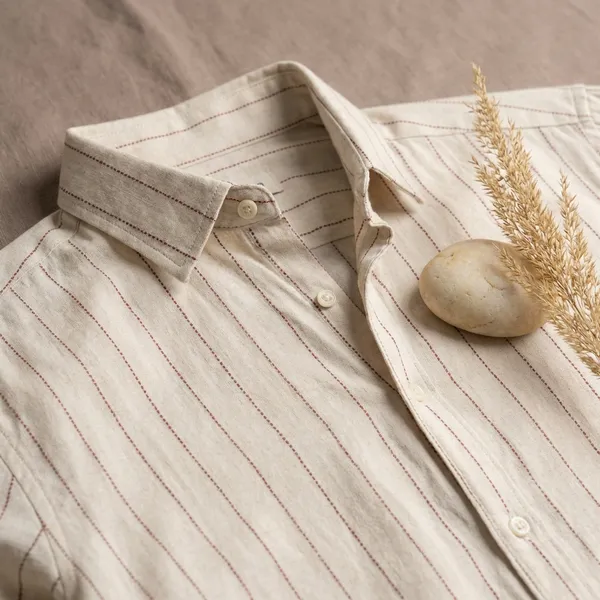 White_Pure_Cotton_Vertical_Striped_Casual_Full_Sleeves_Shirt_For_Men